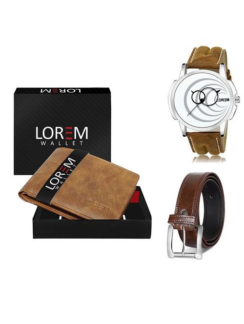 belt, wallet & watch gift combo - 19381664 - Very Small Image - 1