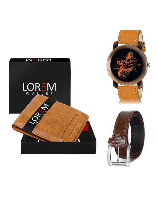 belt, wallet & watch gift combo - 19381702 - Very Small Image - 1