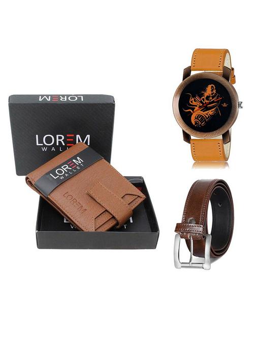 belt, wallet & watch gift combo - 19381706 - Very Small Image - 1