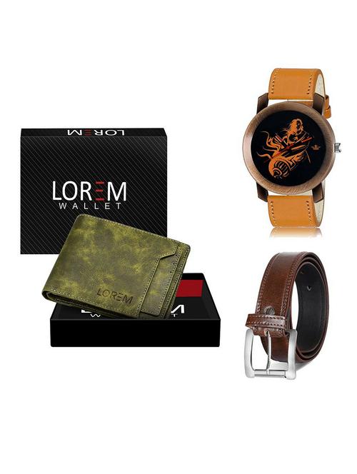 belt, wallet & watch gift combo - 19381712 - Very Small Image - 1