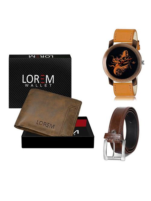 belt, wallet & watch gift combo - 19381720 - Very Small Image - 1