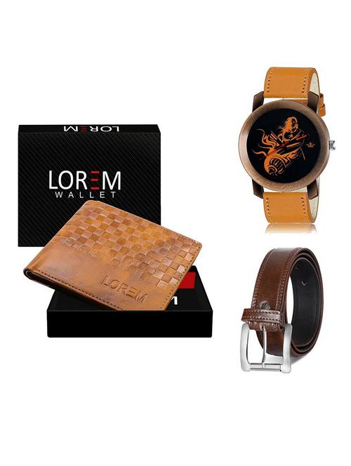 belt, wallet & watch gift combo - 19381733 - Very Small Image - 1