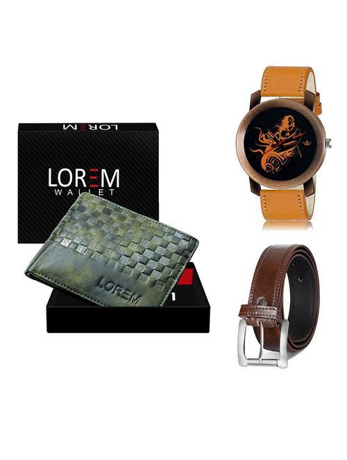 belt, wallet & watch gift combo - 19381734 - Very Small Image - 1