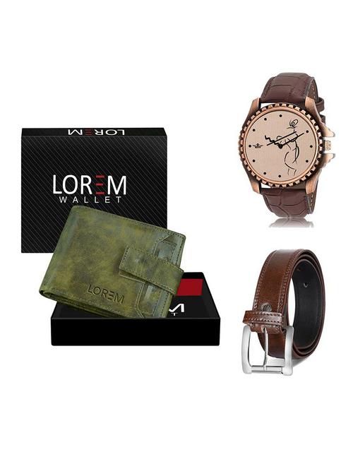 belt, wallet & watch gift combo - 19381763 - Very Small Image - 1