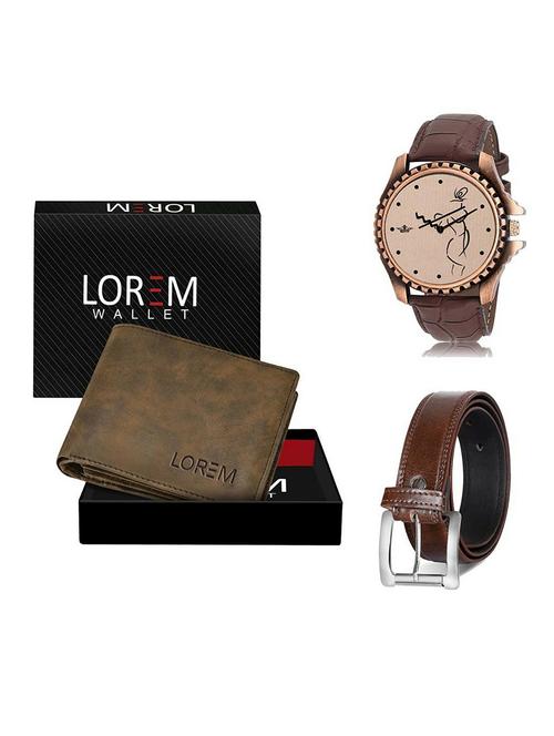 belt, wallet & watch gift combo - 19381766 - Very Small Image - 1