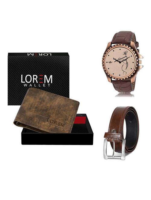 belt, wallet & watch gift combo - 19381769 - Very Small Image - 1