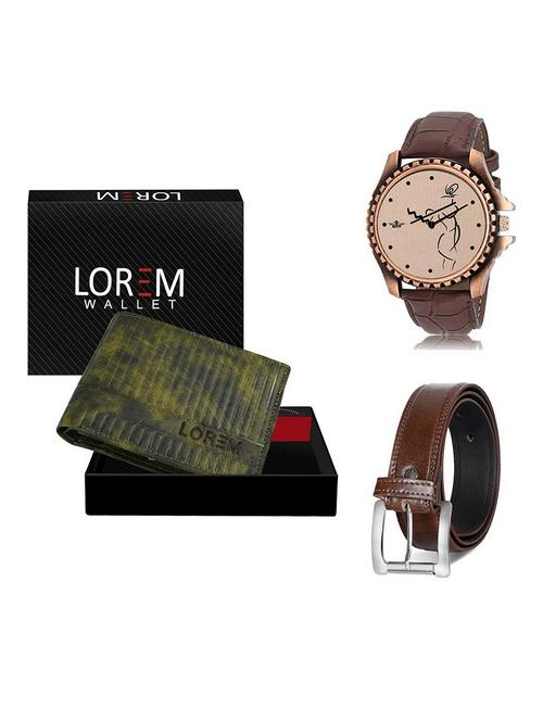 belt, wallet & watch gift combo - 19381771 - Very Small Image - 1