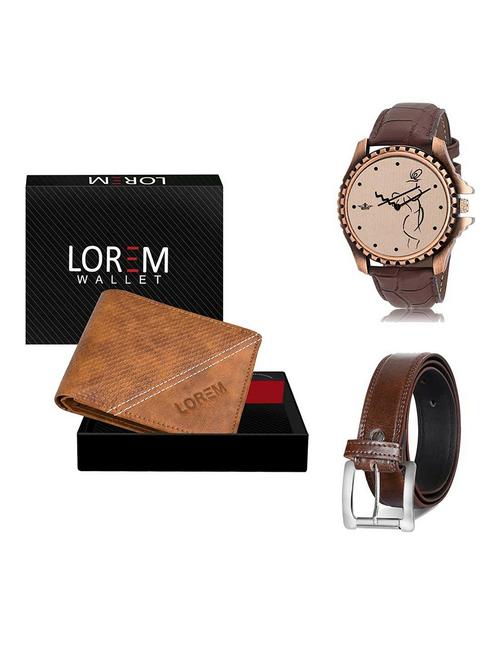 belt, wallet & watch gift combo - 19381774 - Very Small Image - 1