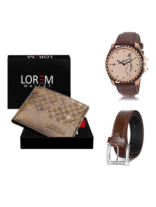 belt, wallet & watch gift combo - 19381777 - Very Small Image - 1