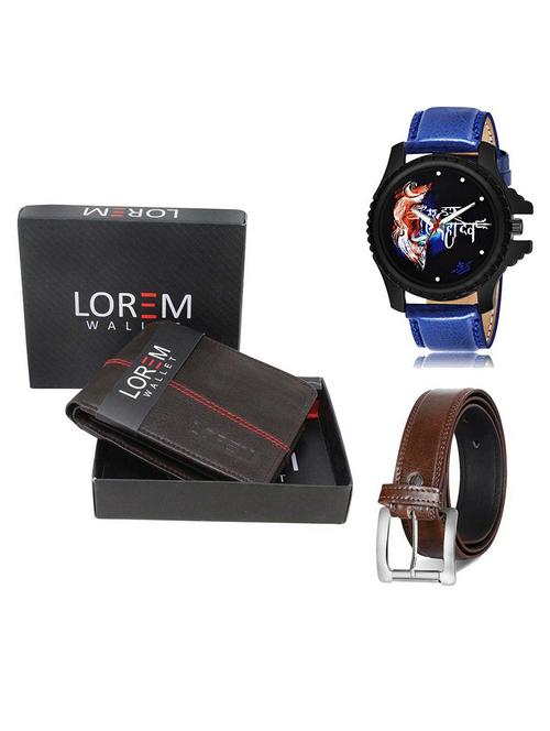 belt, wallet & watch gift combo - 19381793 - Very Small Image - 1