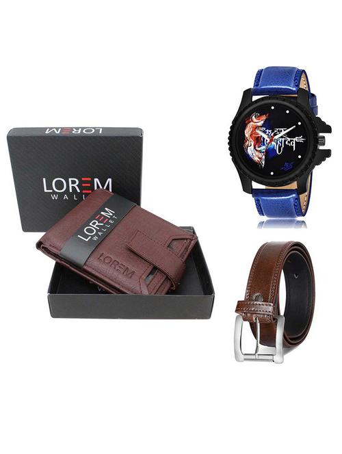 belt, wallet & watch gift combo - 19381795 - Very Small Image - 1