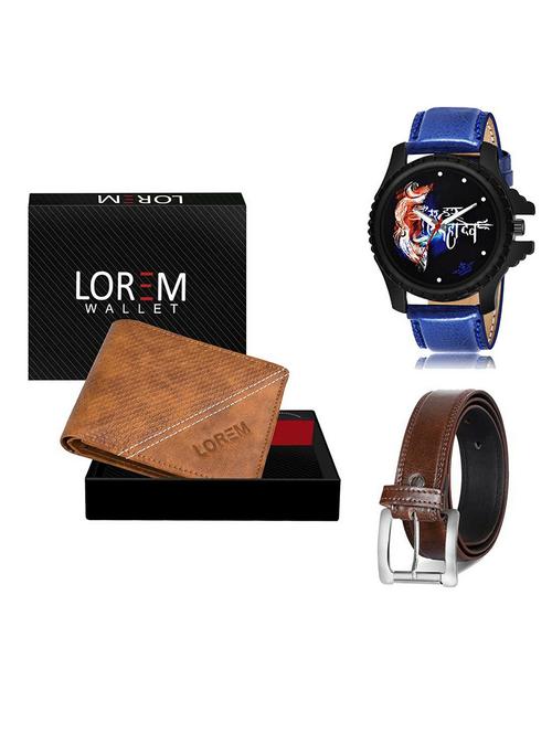 belt, wallet & watch gift combo - 19381819 - Very Small Image - 1