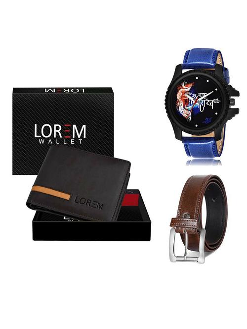 belt, wallet & watch gift combo - 19381829 - Very Small Image - 1
