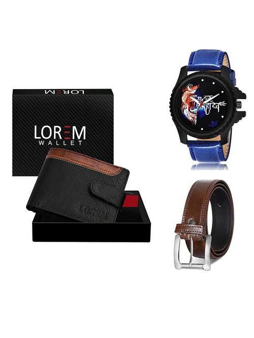 belt, wallet & watch gift combo - 19381831 - Very Small Image - 1