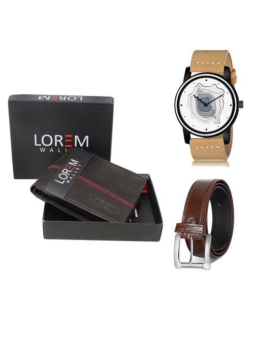 belt, wallet & watch gift combo - 19381883 - Very Small Image - 1