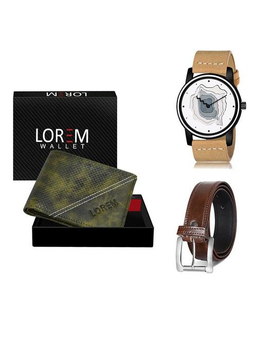 belt, wallet & watch gift combo - 19381910 - Very Small Image - 1