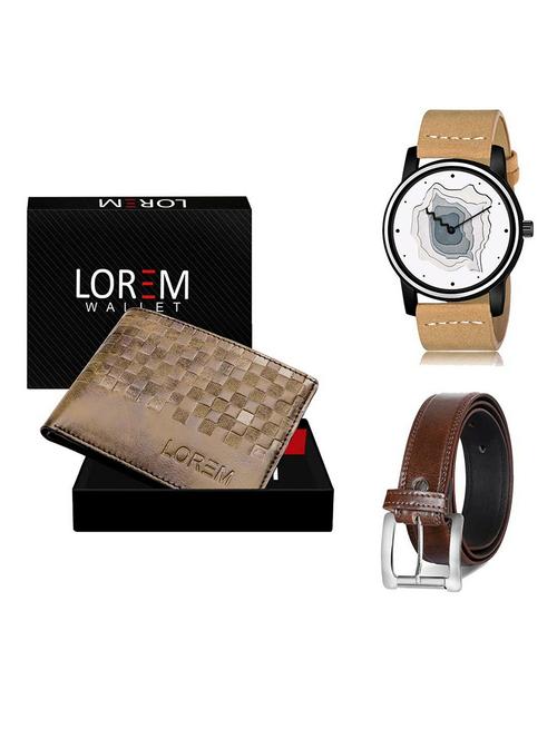 belt, wallet & watch gift combo - 19381912 - Very Small Image - 1
