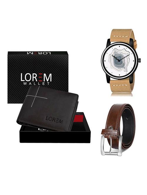 belt, wallet & watch gift combo - 19381917 - Very Small Image - 1