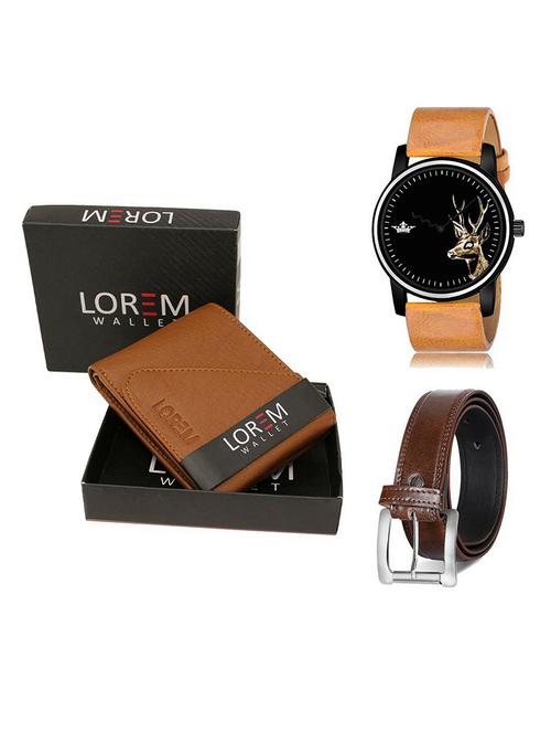 belt, wallet & watch gift combo - 19381923 - Very Small Image - 1