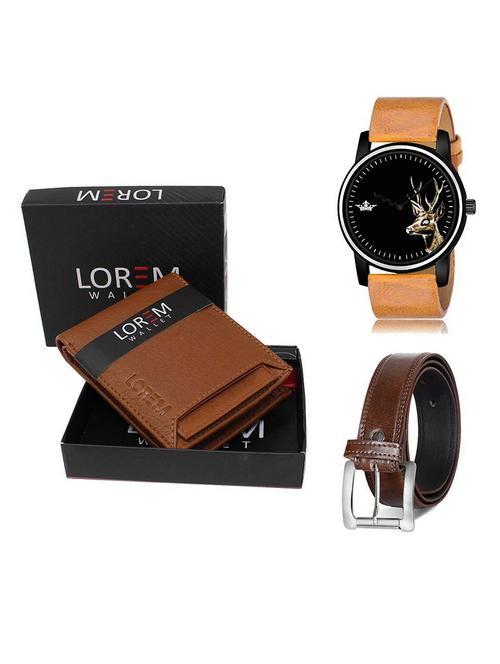 belt, wallet & watch gift combo - 19381925 - Very Small Image - 1