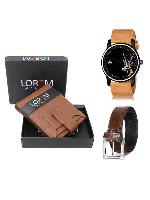 belt, wallet & watch gift combo - 19381931 - Very Small Image - 1