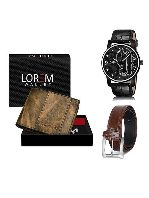 belt, wallet & watch gift combo - 19381986 - Very Small Image - 1