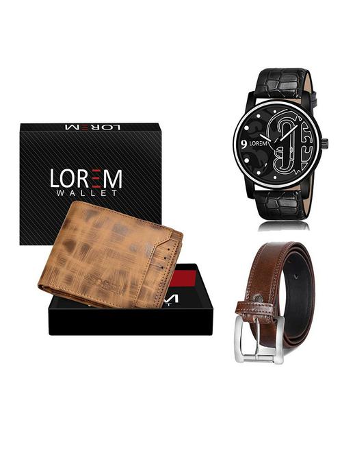 belt, wallet & watch gift combo - 19381987 - Very Small Image - 1