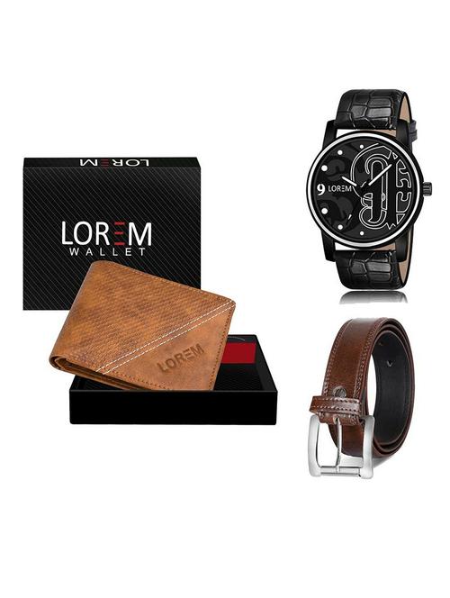 belt, wallet & watch gift combo - 19381999 - Very Small Image - 1