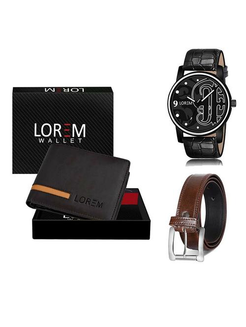 belt, wallet & watch gift combo - 19382009 - Very Small Image - 1