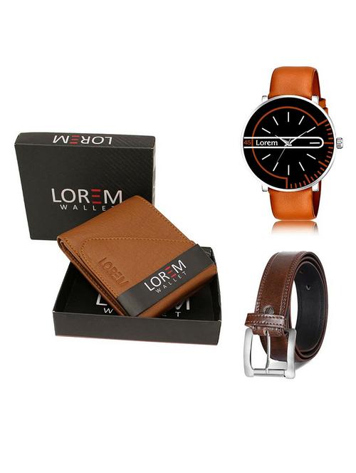belt, wallet & watch gift combo - 19382013 - Very Small Image - 1