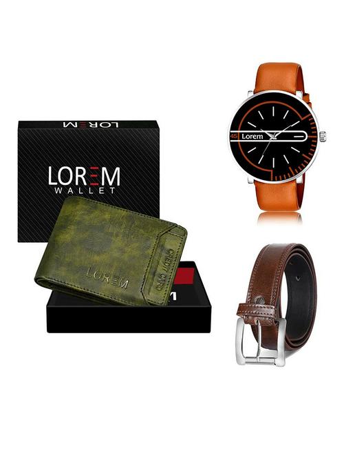 belt, wallet & watch gift combo - 19382038 - Very Small Image - 1