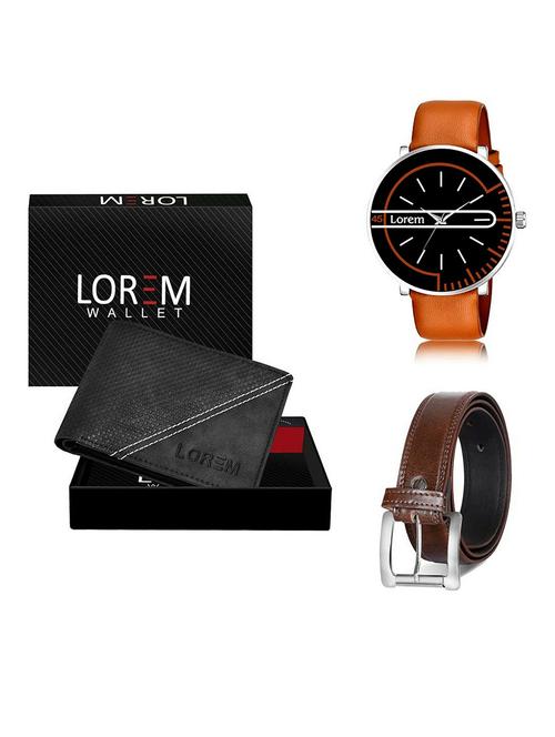 belt, wallet & watch gift combo - 19382046 - Very Small Image - 1