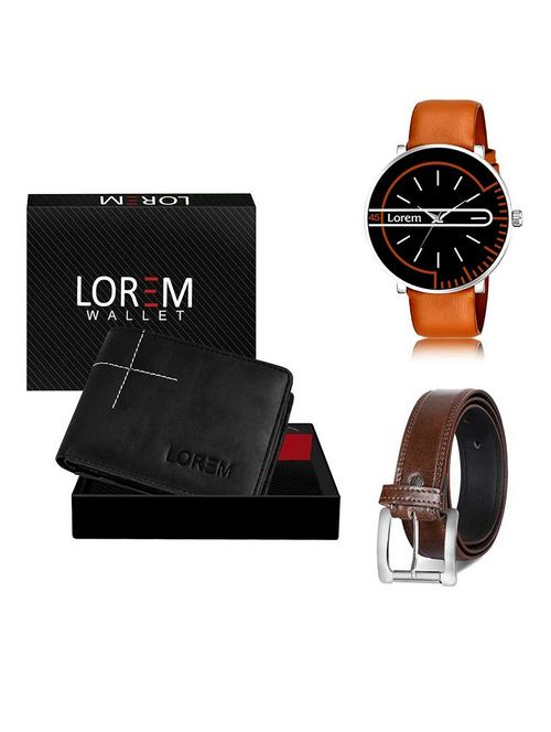 belt, wallet & watch gift combo - 19382051 - Very Small Image - 1