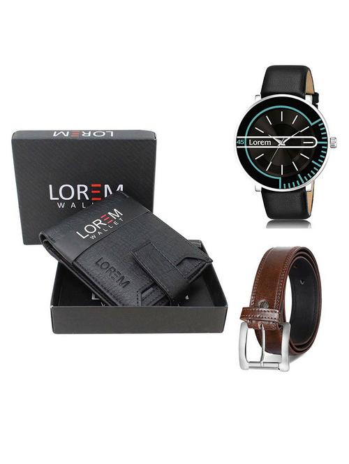 belt, wallet & watch gift combo - 19382064 - Very Small Image - 1