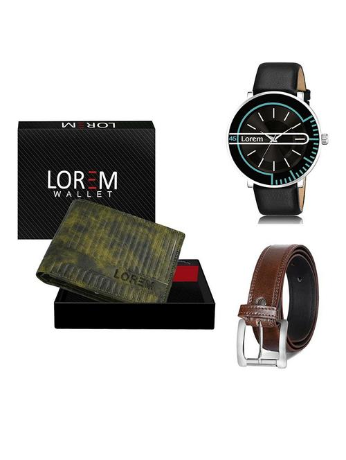 belt, wallet & watch gift combo - 19382086 - Very Small Image - 1