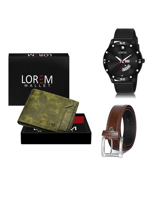 belt, wallet & watch gift combo - 19382117 - Very Small Image - 1