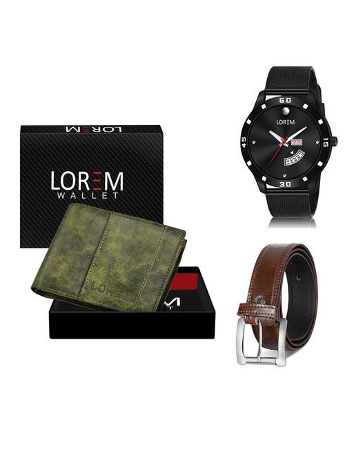 belt, wallet & watch gift combo - 19382119 - Very Small Image - 1