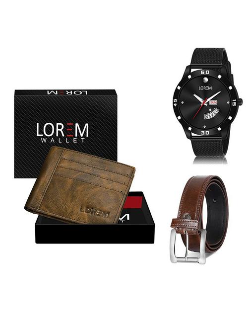 belt, wallet & watch gift combo - 19382120 - Very Small Image - 1