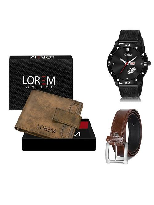 belt, wallet & watch gift combo - 19382124 - Very Small Image - 1