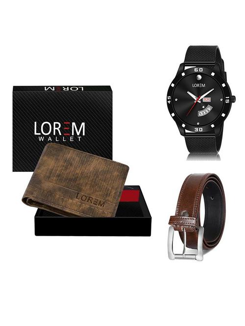 belt, wallet & watch gift combo - 19382129 - Very Small Image - 1