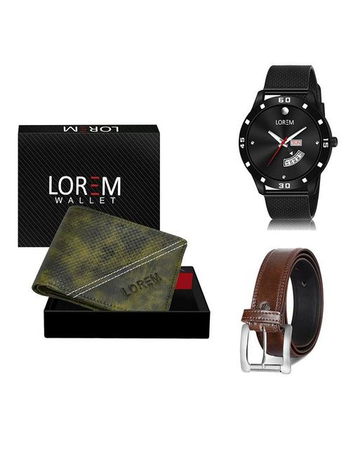 belt, wallet & watch gift combo - 19382135 - Very Small Image - 1