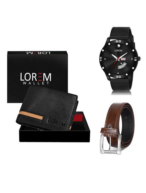 belt, wallet & watch gift combo - 19382143 - Very Small Image - 1