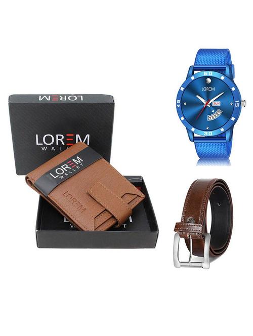 belt, wallet & watch gift combo - 19382156 - Very Small Image - 1