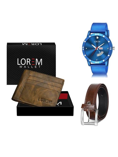 belt, wallet & watch gift combo - 19382165 - Very Small Image - 1