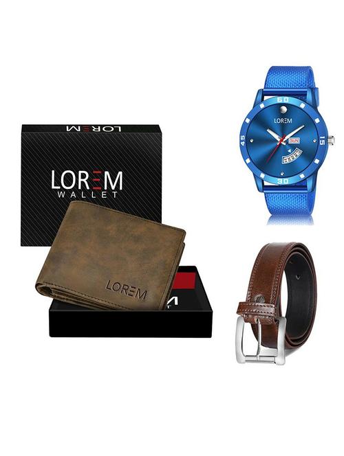 belt, wallet & watch gift combo - 19382171 - Very Small Image - 1