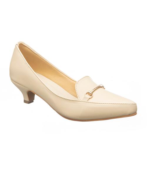 white solid slip on pumps - 19382503 - Very Small Image - 1