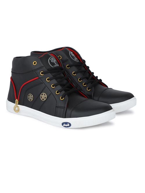 black leather lace up sneakers - 19382617 - Very Small Image - 1