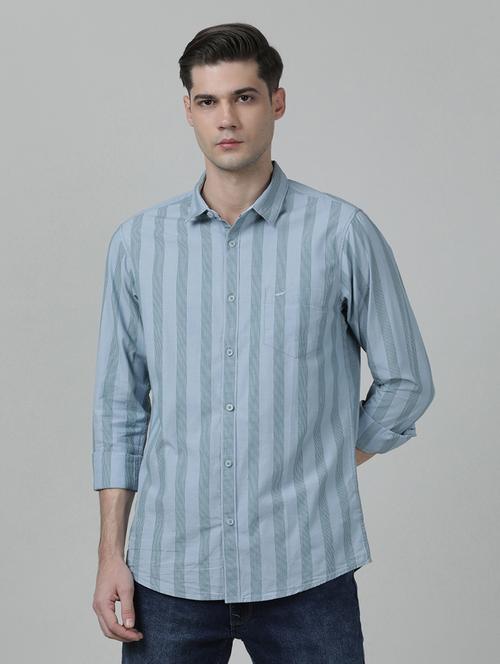 cotton stripes casual shirts - 19382847 - Very Small Image - 1