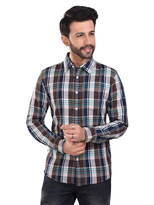 multi colored checkered casual shirt - 19383127 - Very Small Image - 1