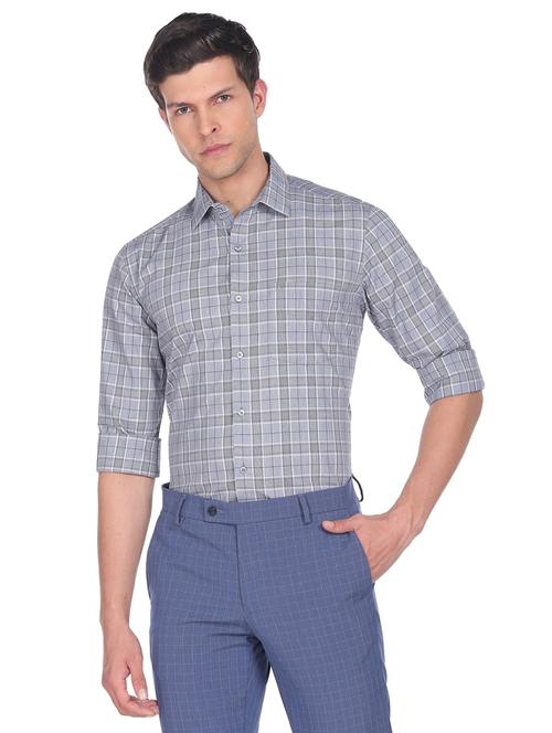 men checkered casual shirt - 19389242 - Very Small Image - 1